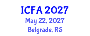 International Conference on Finance and Accounting (ICFA) May 22, 2027 - Belgrade, Serbia International Conference on Finance and Accounting (ICFA) May 22, 2027 - Belgrade, Serbia
