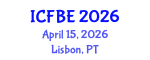 International Conference on Finance and Business Economics (ICFBE) April 15, 2026 - Lisbon, Portugal