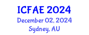 International Conference on Financial and Actuarial Engineering (ICFAE) December 02, 2024 - Sydney, Australia