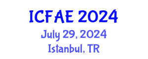 International Conference on Financial and Actuarial Engineering (ICFAE) July 29, 2024 - Istanbul, Turkey