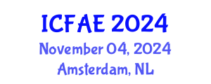 International Conference on Financial and Actuarial Engineering (ICFAE) November 04, 2024 - Amsterdam, Netherlands