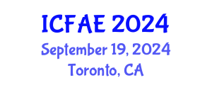 International Conference on Financial and Actuarial Engineering (ICFAE) September 19, 2024 - Toronto, Canada