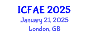 International Conference on Financial and Actuarial Engineering (ICFAE) January 21, 2025 - London, United Kingdom
