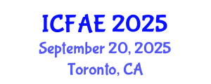 International Conference on Financial and Actuarial Engineering (ICFAE) September 20, 2025 - Toronto, Canada