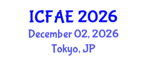 International Conference on Financial and Actuarial Engineering (ICFAE) December 02, 2026 - Tokyo, Japan International Conference on Financial and Actuarial Engineering (ICFAE) December 02, 2026 - Tokyo, Japan