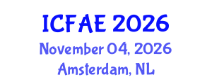 International Conference on Financial and Actuarial Engineering (ICFAE) November 04, 2026 - Amsterdam, Netherlands