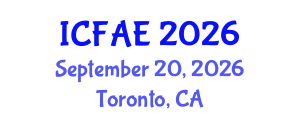 International Conference on Financial and Actuarial Engineering (ICFAE) September 20, 2026 - Toronto, Canada