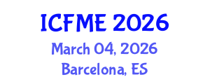 International Conference on Financial Mathematics and Engineering (ICFME) March 04, 2026 - Barcelona, Spain