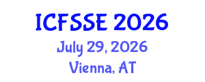 International Conference on Fire Safety Science and Engineering (ICFSSE) July 29, 2026 - Vienna, Austria