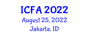 International Conference on Fisheries and Aquaculture (ICFA) August 25, 2022 - Jakarta, Indonesia