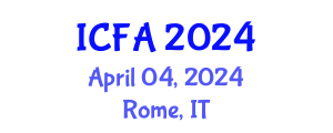 International Conference on Fisheries and Aquaculture (ICFA) April 04, 2024 - Rome, Italy