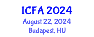 International Conference on Fisheries and Aquaculture (ICFA) August 22, 2024 - Budapest, Hungary