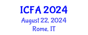 International Conference on Fisheries and Aquaculture (ICFA) August 22, 2024 - Rome, Italy