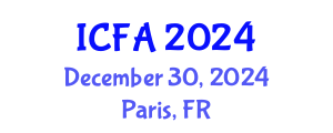 International Conference on Fisheries and Aquaculture (ICFA) December 30, 2024 - Paris, France