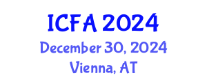 International Conference on Fisheries and Aquaculture (ICFA) December 30, 2024 - Vienna, Austria