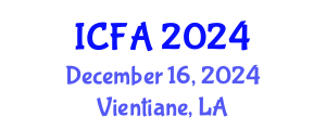 International Conference on Fisheries and Aquaculture (ICFA) December 16, 2024 - Vientiane, Laos