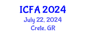 International Conference on Fisheries and Aquaculture (ICFA) July 22, 2024 - Crete, Greece