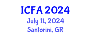 International Conference on Fisheries and Aquaculture (ICFA) July 11, 2024 - Santorini, Greece