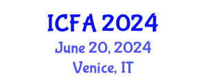 International Conference on Fisheries and Aquaculture (ICFA) June 20, 2024 - Venice, Italy