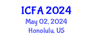 International Conference on Fisheries and Aquaculture (ICFA) May 02, 2024 - Honolulu, United States