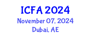International Conference on Fisheries and Aquaculture (ICFA) November 07, 2024 - Dubai, United Arab Emirates