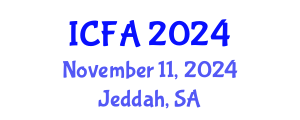 International Conference on Fisheries and Aquaculture (ICFA) November 11, 2024 - Jeddah, Saudi Arabia