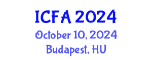 International Conference on Fisheries and Aquaculture (ICFA) October 10, 2024 - Budapest, Hungary