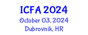 International Conference on Fisheries and Aquaculture (ICFA) October 03, 2024 - Dubrovnik, Croatia