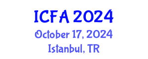 International Conference on Fisheries and Aquaculture (ICFA) October 17, 2024 - Istanbul, Turkey