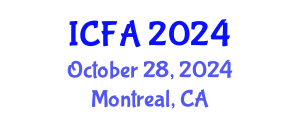 International Conference on Fisheries and Aquaculture (ICFA) October 28, 2024 - Montreal, Canada