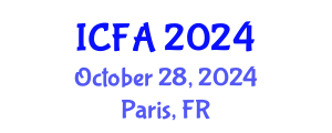 International Conference on Fisheries and Aquaculture (ICFA) October 28, 2024 - Paris, France