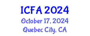 International Conference on Fisheries and Aquaculture (ICFA) October 17, 2024 - Quebec City, Canada