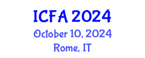 International Conference on Fisheries and Aquaculture (ICFA) October 10, 2024 - Rome, Italy