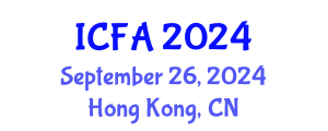International Conference on Fisheries and Aquaculture (ICFA) September 26, 2024 - Hong Kong, China