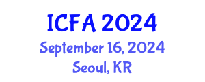 International Conference on Fisheries and Aquaculture (ICFA) September 16, 2024 - Seoul, Republic of Korea