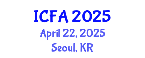 International Conference on Fisheries and Aquaculture (ICFA) April 22, 2025 - Seoul, Republic of Korea