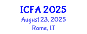 International Conference on Fisheries and Aquaculture (ICFA) August 23, 2025 - Rome, Italy