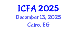 International Conference on Fisheries and Aquaculture (ICFA) December 13, 2025 - Cairo, Egypt