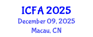 International Conference on Fisheries and Aquaculture (ICFA) December 09, 2025 - Macau, China