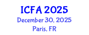 International Conference on Fisheries and Aquaculture (ICFA) December 30, 2025 - Paris, France