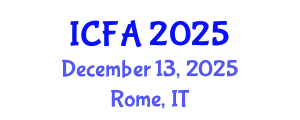 International Conference on Fisheries and Aquaculture (ICFA) December 13, 2025 - Rome, Italy