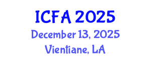 International Conference on Fisheries and Aquaculture (ICFA) December 13, 2025 - Vientiane, Laos