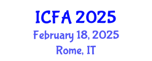 International Conference on Fisheries and Aquaculture (ICFA) February 18, 2025 - Rome, Italy