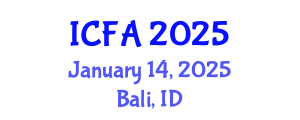 International Conference on Fisheries and Aquaculture (ICFA) January 14, 2025 - Bali, Indonesia