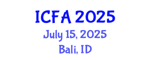 International Conference on Fisheries and Aquaculture (ICFA) July 15, 2025 - Bali, Indonesia