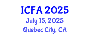 International Conference on Fisheries and Aquaculture (ICFA) July 15, 2025 - Quebec City, Canada
