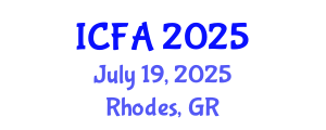 International Conference on Fisheries and Aquaculture (ICFA) July 19, 2025 - Rhodes, Greece