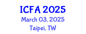 International Conference on Fisheries and Aquaculture (ICFA) March 03, 2025 - Taipei, Taiwan