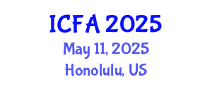 International Conference on Fisheries and Aquaculture (ICFA) May 11, 2025 - Honolulu, United States
