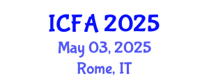 International Conference on Fisheries and Aquaculture (ICFA) May 03, 2025 - Rome, Italy